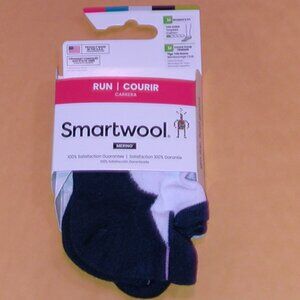 SmartWool Run Targeted Cushion Low Ankle Socks Women's Medium NWT White